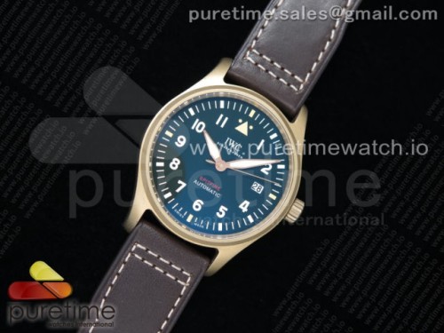 MK공장 마크18 스핏파이어 브론즈케이스 그린다이얼 가죽 _ Spitfire Automatic Bronze IW326802 MKF 11 Best Edition Green Dial on Brown Leather Strap MIYOTA 9015