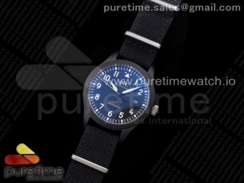 MK공장 탑건 블랙세라믹 나일론스트랩 _ Spitfire Black Ceramic IW326901 MKF 1_1 Best Edition Black Dial on Black Nylon Strap MIYOTA 9015