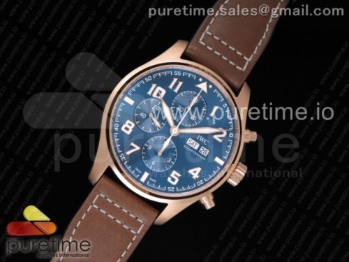 ZF공장 IWC 377721 어린왕자 에디션 로즈골드 _ 가죽 Pilot Chrono 377721 _Le Petit Prince_ RG ZF 1_1 Best Edition on Brown Leather Strap A7750