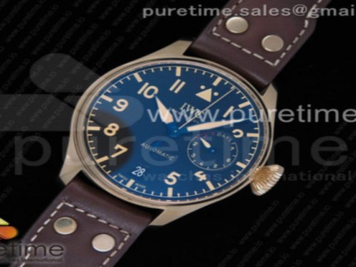 ZF공장 IWC 빅파일럿 501005 브론즈 블랙다이얼 _ 가죽 Big Pilot IW501005 Real Bronze ZF 1_1 Best Edition Black Dial on Brown Leather Strap A52000