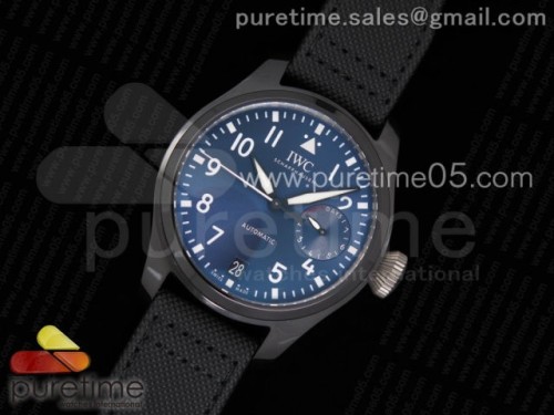 ZF공장 IWC 빅파일럿 502003 세라믹 부티크 로데오 드라이브 _ 카프스킨 스트랩 Big Pilot Real PR IW502003 Real Ceramic “BOUTIQUE RODEO DRIVE” ZF 1_1 Best Edition on Black Calfskin Strap A51111 V2