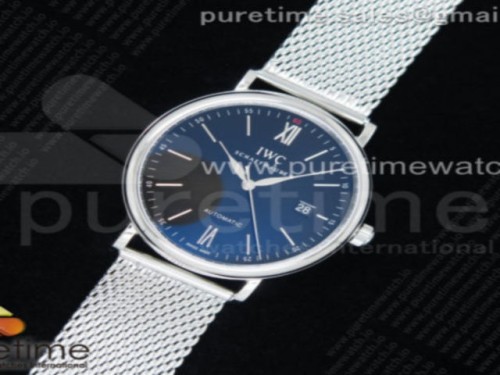 FK공장 IWC 포르토피노 스틸 블랙다이얼 메쉬스트랩 _ Portofino Automatic SS FKF 11 Best Edition Black Dial on SS Mesh Bracelet A2892
