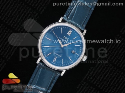 FK공장 IWC 포르토피노 스틸 블루다이얼 블루가죽 _ Portofino Automatic SS FKF 11 Best Edition Blue Dial on Blue Leather Strap A2892