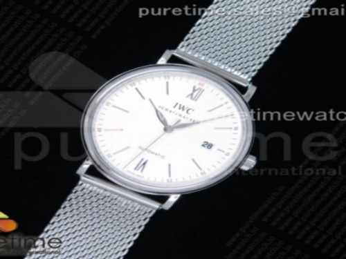 FK공장 IWC 포르토피노 스틸 화이트다이얼 메쉬스트랩 _ Portofino Automatic SS FKF 11 Best Edition White Dial on SS Mesh Bracelet A2892