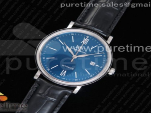 IWC 포르토피노 150주년 블루다이얼 _ 가죽 Portofino Automatic Edition “150 Years” Blue Dial on Black Leather Strap MIYOTA 8215