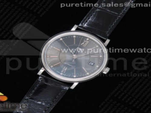 MF공장 IWC 포르토피노 37MM 그레이다이얼 실버 악어스트랩 _ Portofino Automatic 37 SS M+F 11 Best Edition Gray Dial on Black Crocodile Strap A35111