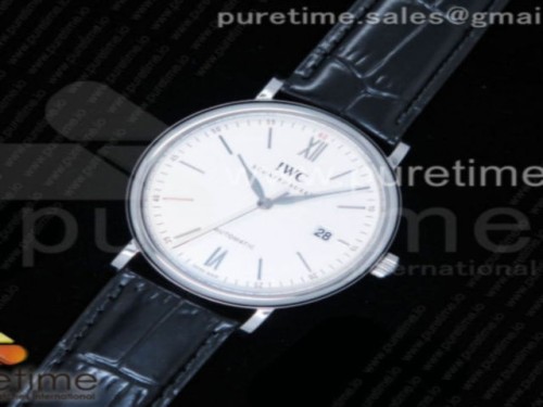MK공장 IWC 포르토피노 오토매틱 화이트다이얼 _ 가죽 Portofino Automatic SS MKF 1_1 Best Edition White Dial on Black Leather Strap MIYOTA 9015 V5