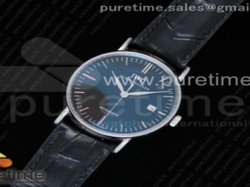 TW공장 IWC 포르토피노 오토매틱 블랙다이얼 _ 가죽 Portofino Automatic SS TWF 1_1 Best Edition Black Dial Markers on Black Leather Strap A2892