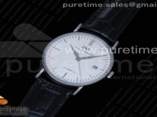 TW공장 IWC 포르토피노 오토매틱 실버다이얼 _ 가죽 Portofino Automatic SS TWF 1_1 Best Edition Silver Dial SS Markers on Black Leather Strap A2892