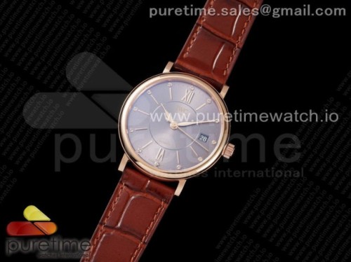 V7공장 IWC 포르토피노 그레이다이얼 로즈골드 브라운가죽 _ Portofino 37mm RG V7F 11 Best Edition Gray Dial on Deep Brown Leather Strap A2892