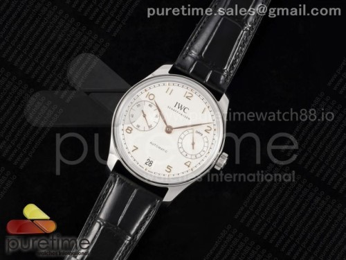 APS공장 IWC 포르투기저 42미리 IW502701 Portugieser Automatic 42mm SS APSF 11 Best Edition White Dial RG Marker on Black Leather Strap A52011