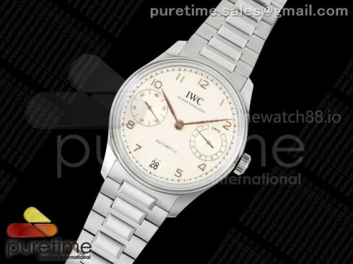 APS공장 IWC 포르투기저 42미리 세븐데이즈 42미리 신형 슈퍼클론 커스텀52010 무브먼트Portugieser Automatic 42mm SS APSF 11 Best Edition WhiteRG Dial on SS Bracelet A52010