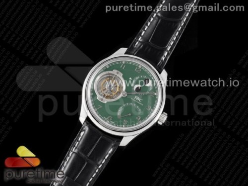 BBR공장 IWC 포르투기저 투어빌론 그린 가죽 _ Portugieser Constant-Force Tourbillon IW5901 SS BBR Best Edition Green Dial on Leather Strap