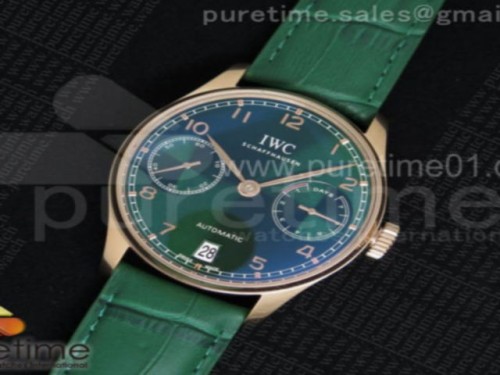 YL공장 IWC 포르투기저 5001 그린다이얼 로즈골드 _ 가죽 Portuguese Real PR IW5001 RG YLF Green Dial RG Makers on Green Leather Strap A52010 V4