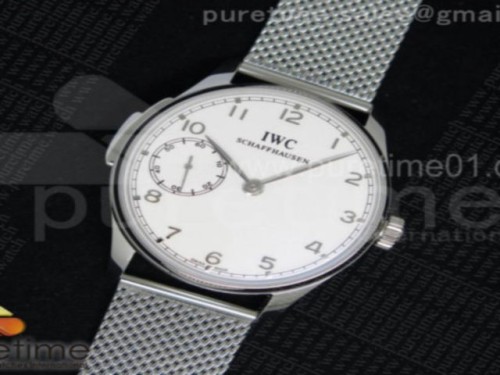 YL공장 IWC 포르투기저 524204 화이트다이얼 _ 브슬 Portuguese SS IW524204 YLF White Dial on SS Mesh Bracelet A95290
