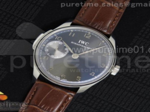 YL공장 IWC 포르투기저 524205 그레이다이얼 _ 가죽 Portuguese SS IW524205 YLF Gray Dial on Brown Leather Strap A95290