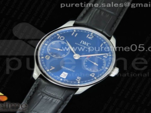 ZF공장 IWC 포루트기저 500710 블루다이얼 _ 가죽 Portuguese Real PR IW500710 ZF 1_1 Best Edition Blue Dial on Black Leather Strap A52010 V4