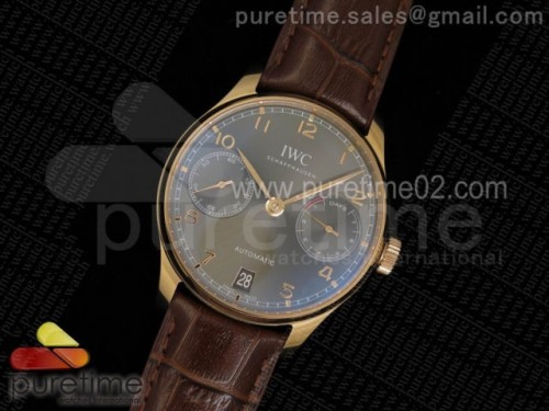 ZF공장 IWC 포르투기저 500702 로즈골드 _ 가죽 Portuguese Real PR RG IW500702 ZF 1_1 Best Edition on Brown Leather Strap A52010 V3