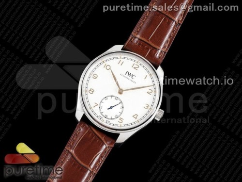 ZF공장 IWC 포르투기저 IW538303 화이트다이얼 골드핸즈 가죽 _ Portuguese IW358303 ZF 11 Best Edition SS White Dial RG Markers on Brown Leather Strap A82200