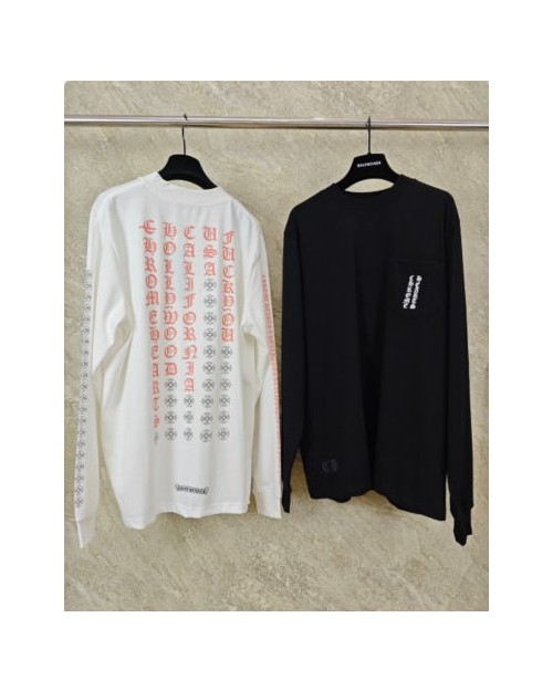 (GTR 공장) 크롬하츠 Limited 스크롤 라운드넥 프린트 긴소매