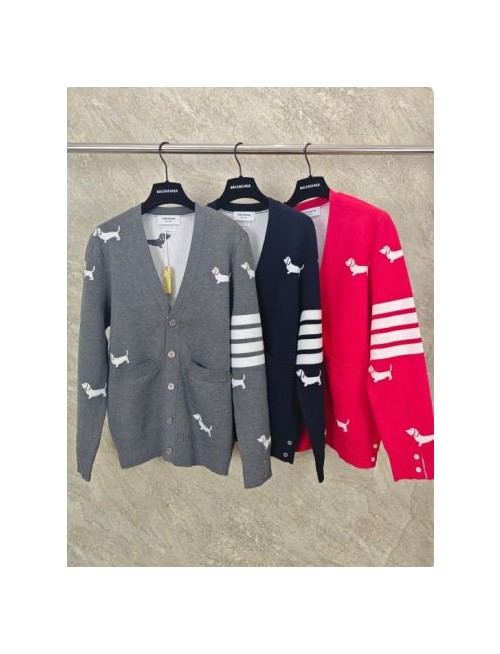 (GTR 공장) 톰브라운 올오버 도그 코튼 카디건(3color)