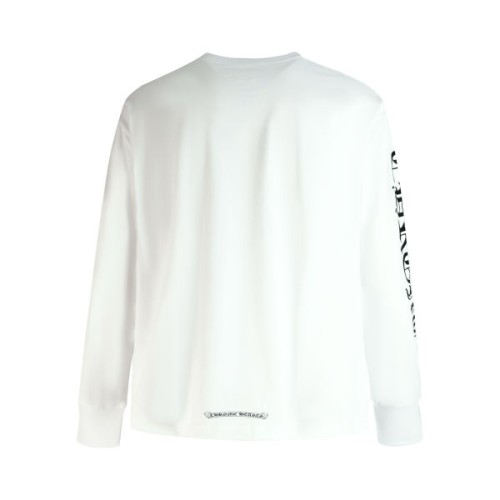 (잔디집2) 크롬하츠 크로셰 하트넥 산스크리트 프린트 긴팔 티셔츠(2color)