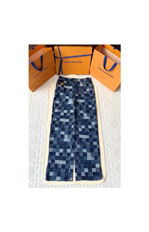(AR 공장) 루이비통 25FW 체커보드 데님 진