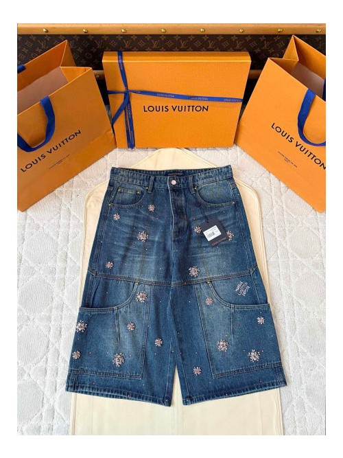 (AR 공장) 루이비통 25FW 핸드스티칭 다이아몬드 데님 팬츠