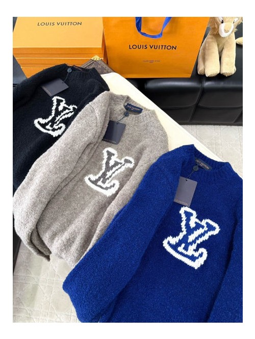 (AR 공장) 루이비통 로고 블루 스웨터(3color)